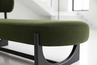 Nordic Upholstered Bench with Solid Wood Frame