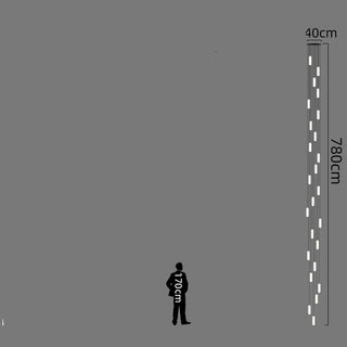 Lampadario a LED minimalista a goccia lunga per scale
