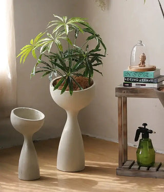 Sphere Tower Planters – Modern Magnesium Mud Outdoor &amp; Indoor Plant Pots-Planters