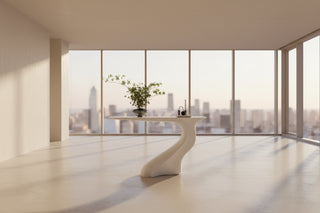 Modern Artistic Entryway Console Table – Fiberglass Console