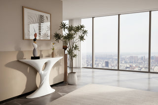 Italian Luxury Entryway Cabinet – Modern Fiberglass Console Divider Table