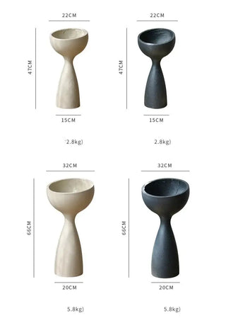 Sphere Tower Planters – Modern Magnesium Mud Outdoor &amp; Indoor Plant Pots-Planters