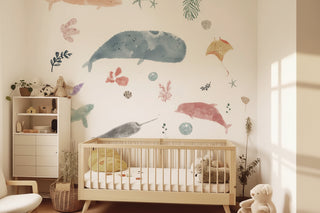 Ocean Shark Kids Room Wall Decal Stickers