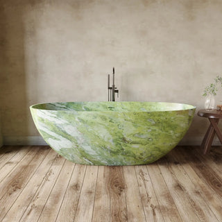 Positano Brown Marble Freestanding Bathtub-Graffitiwallarts