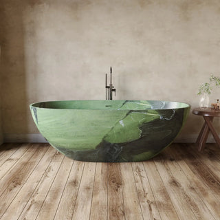 Positano Brown Marble Freestanding Bathtub-Graffitiwallarts