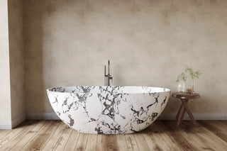Positano Brown Marble Freestanding Bathtub-Graffitiwallarts