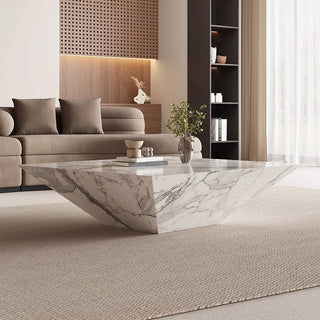 Pyramid Marble Coffee Table – Modern Luxury Centerpiece-Graffitiwallarts.com