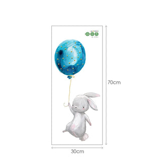 Rainbow Weather Bunny Wall Stickers for Kids-GraffitiWallArts