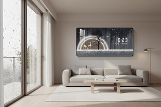 Rains Galaxy Digital Wall Clock – Glass Crystal LED Hanging Clock with Calendar - GraffitiWallArts.com