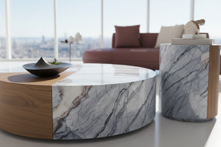 Round Marble Disc Coffee Table