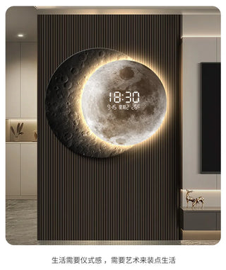 Orologio da parete LED Moon avanzato – moderno orologio illuminato in plexiglass