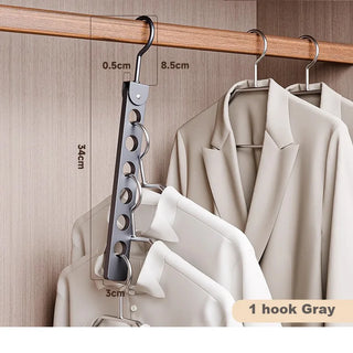 Aluminum Rotatable Clothes Hanger – 6/8 Holes