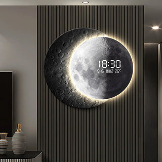 Orologio da parete LED Moon avanzato – moderno orologio illuminato in plexiglass