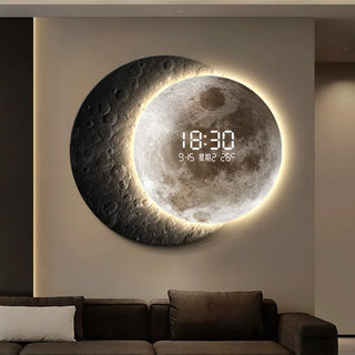 Orologio da parete LED Moon avanzato – moderno orologio illuminato in plexiglass