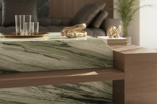 Shangri-La Sintered Stone & Walnut Coffee Table