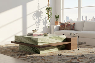 Shangri-La Sintered Stone & Walnut Coffee Table