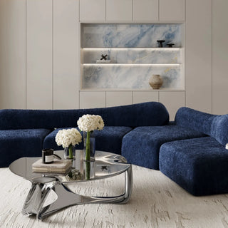 Silver Electroplated Designer Coffee Table – Special-Shaped