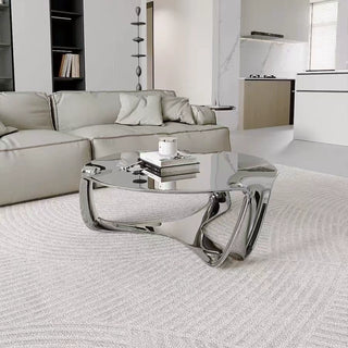Silver Electroplated Designer Coffee Table – Special-Shaped