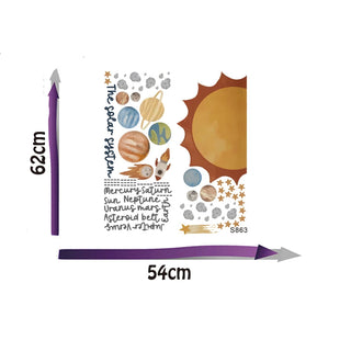 Solar System Planet Wall Stickers for Kids