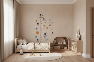 Space Astronaut Kids Height Chart Wall Sticker