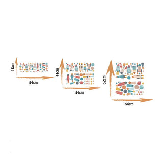 Space Rocket Astronaut Wall Sticker for Kids