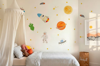 Spaceship Rocket Kids Room Wall Decal Sticker