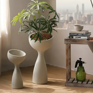 Sphere Tower Planters – Modern Magnesium Mud Outdoor &amp; Indoor Plant Pots-Planters