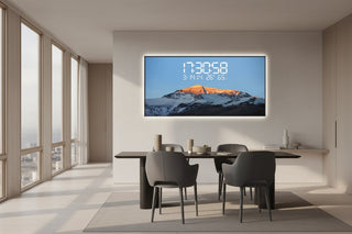 Sunrise Sunset Mountain Digital Wall Clock – LED Calendar Scenic Display-GraffitiWallArts.com