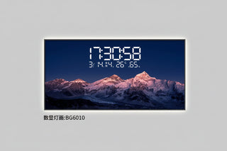 Sunrise Sunset Mountain Digital Wall Clock – LED Calendar Scenic Display-GraffitiWallArts.com