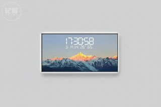 Sunrise Sunset Mountain Digital Wall Clock – LED Calendar Scenic Display-GraffitiWallArts.com