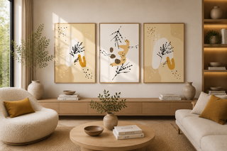 Teal Botanical Abstract Contemporary Canvas-Graffitiwallarts.com