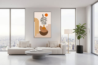 Terracotta Harmony Abstract Art-Graffitiwallarts.com