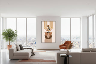 Terracotta Harmony Abstract Art-Graffitiwallarts.com