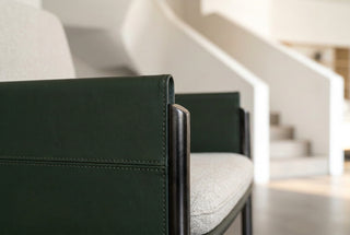 Upholstered Dining Armchair with Slim Metal Frame-GraffitiWallArts