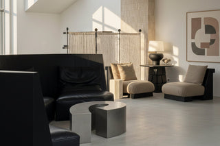 Wabi-Sabi Stainless Steel Coffee Table – Minimalist Living Room Table-Graffitiwallarts.com