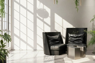 Wabi-Sabi Stainless Steel Coffee Table – Minimalist Living Room Table-Graffitiwallarts.com