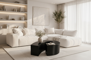 Wabi-Sabi Stainless Steel Coffee Table – Minimalist Living Room Table-Graffitiwallarts.com