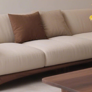 Wabi Sabi Walnut Wood Minimalist Sofa Set-GraffitiWallArt