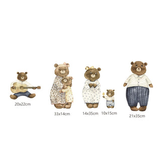 Watercolour Bear House Kids Room Wall Decal