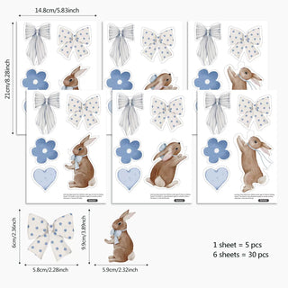 Watercolour Bunny Forest Kids Room Wall Decal