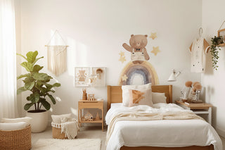 Watercolour Rainbow Bear Kids Room Wall Decal