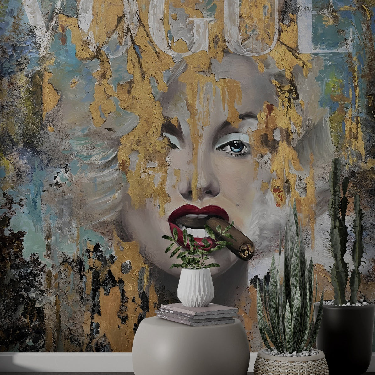 Marilyn Monroe Bubble Gum Tapetenwandbild – Wanddekoration
