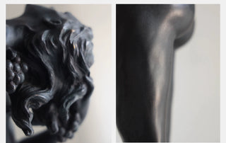 Winemaker Black Grapes Lady Statue – Elegant Resin Bronze Sculpture-GraffitiWallArts.com