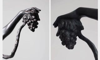 Winemaker Black Grapes Lady Statue – Elegant Resin Bronze Sculpture-GraffitiWallArts.com