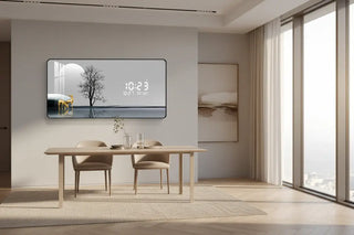 Winter Tree Digital Wall Clock – Glass Crystal LED Hanging Clock with Calendar - GraffitiWallArts.com