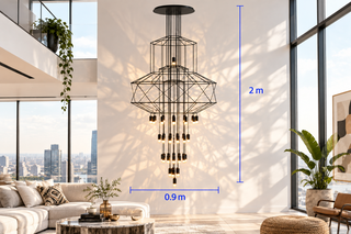 Wireflow LED Chandelier – 43 heads style A