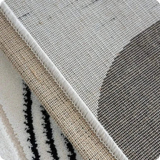 Abstract Black & White High Pile Tufted Rug-GraffitiWallArts