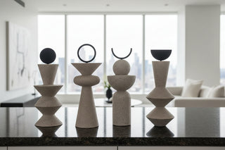 Abstract Geometric Sandstone Statue Art-GraffitiWallArts