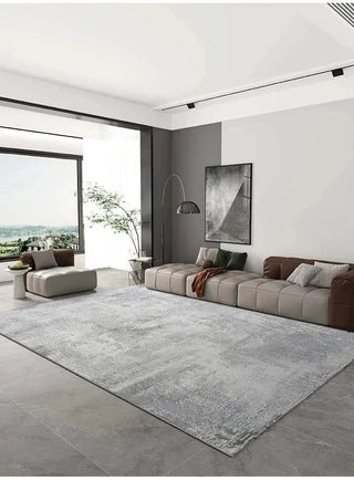 Abstract Gray High Pile Tufted Rug-GraffitiWallArts