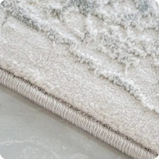 Abstract Gray High Pile Tufted Rug-GraffitiWallArts